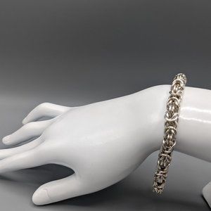 Alfani Silver Tone Byzantine Chain Bracelet